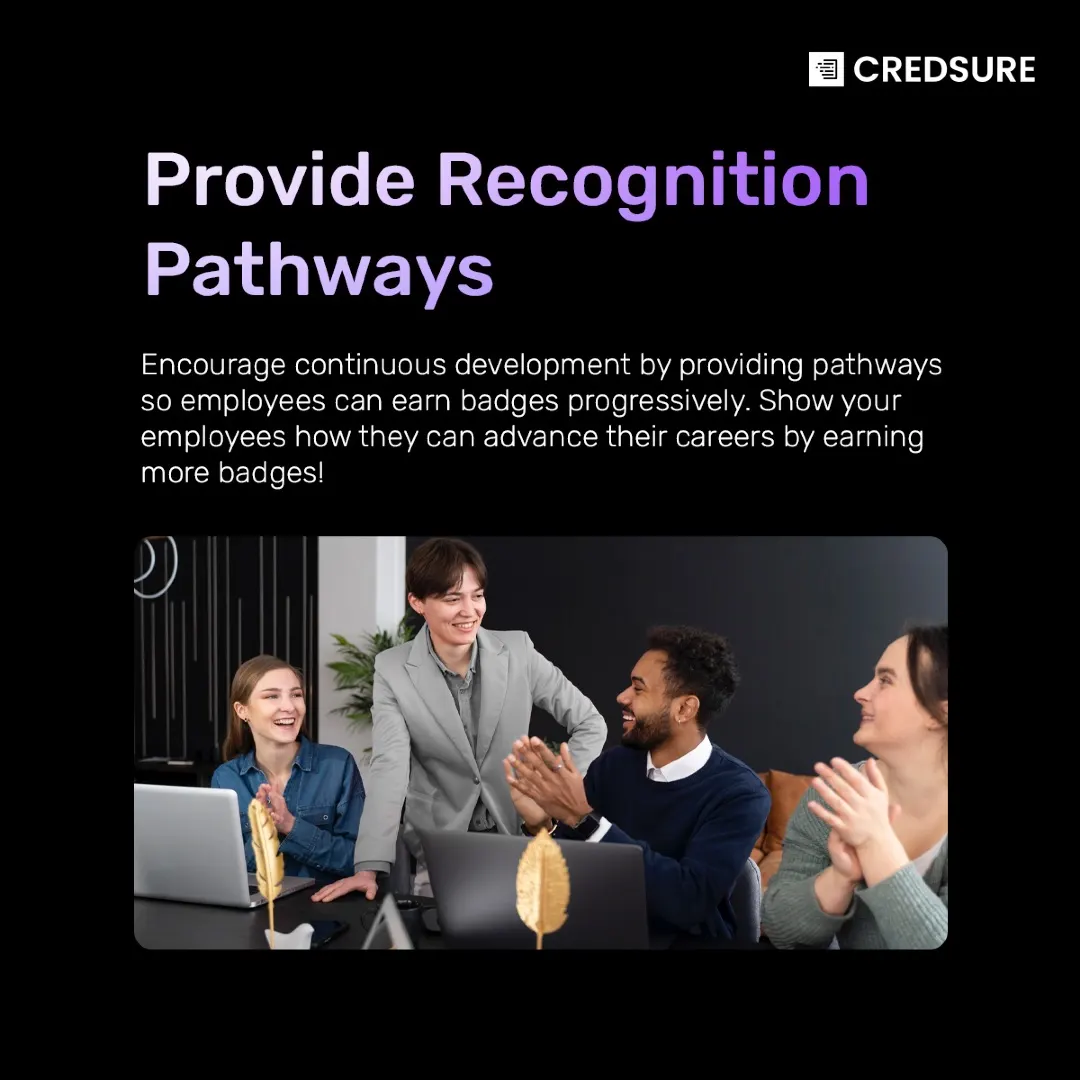 CredSure LinkedIn carousel “Implementing digital badges”, slide 6 of 7