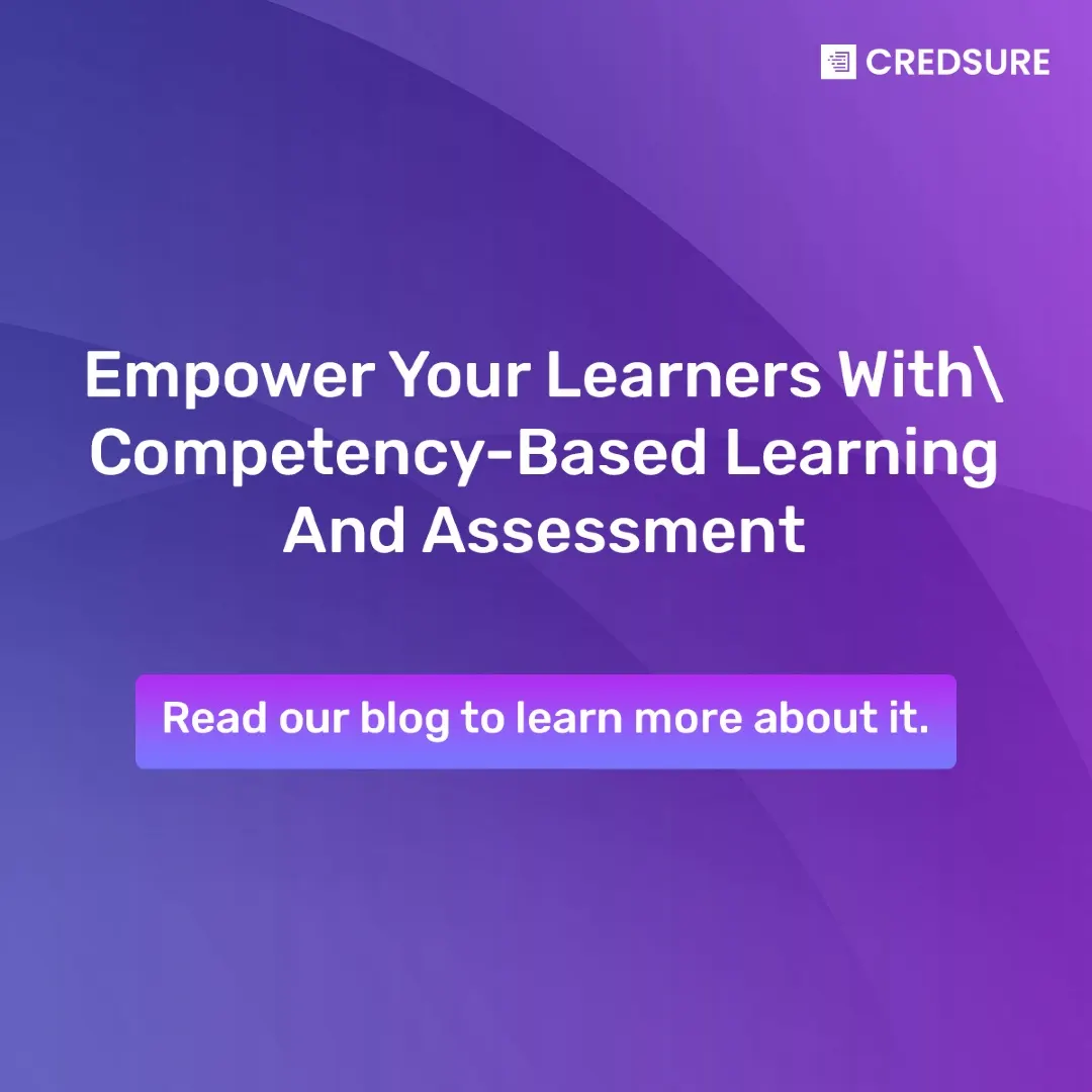 CredSure LinkedIn carousel “Competency-based learning”, slide 8 of 8