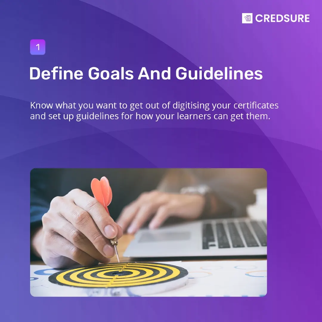 CredSure LinkedIn carousel “Digitise your certificates”, slide 2 of 8