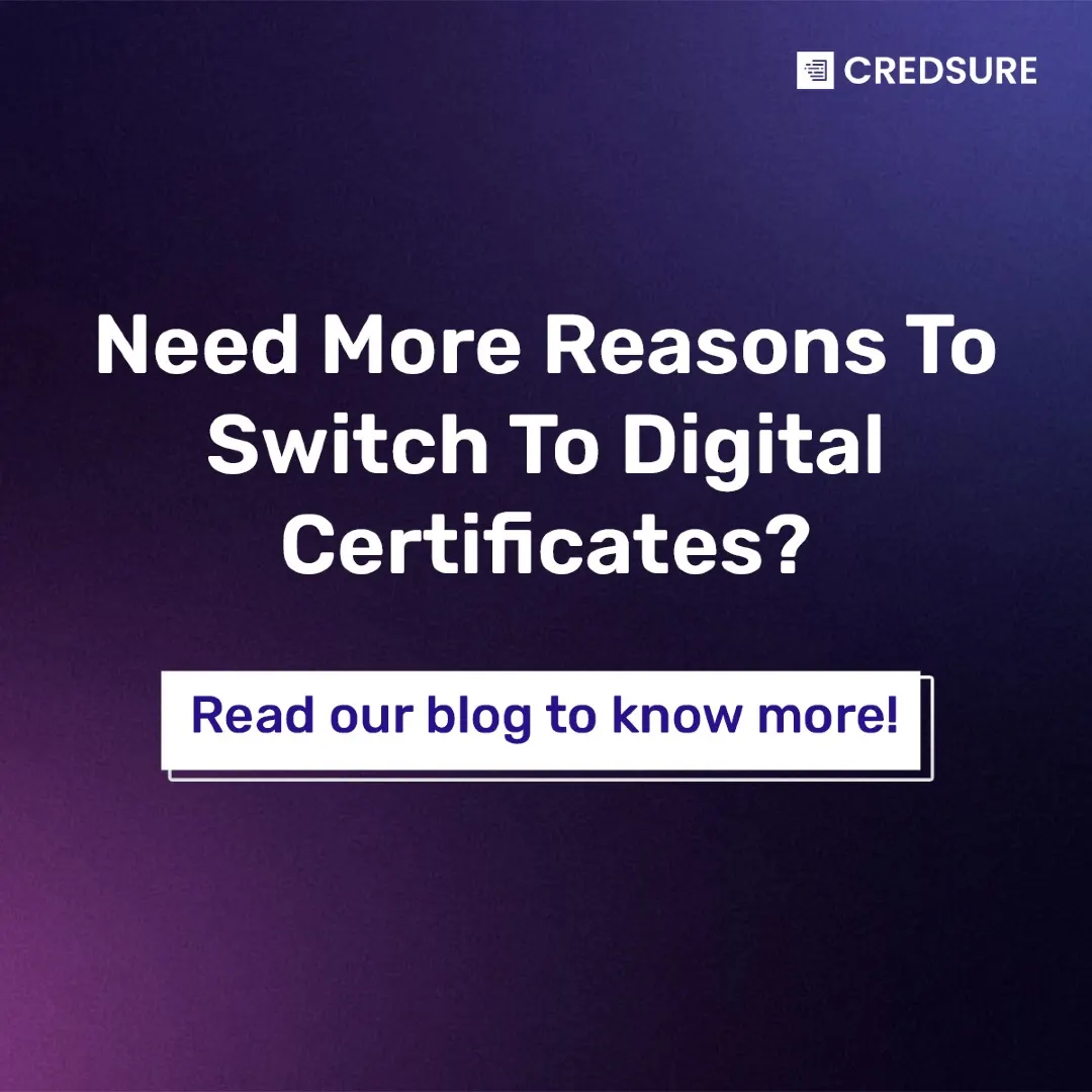 CredSure LinkedIn carousel “Digital vs paper certificates”, slide 5 of 5